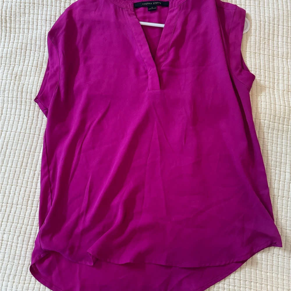Cynthia Steffe Fuchsia Sleeveless Blouse